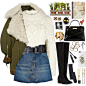 #personalstyle #fallstyle #fallsweaters #fall2016 #fallfashion #falloutfit #sweaterweather #fur #armyjacket #militarychic #denimskirt #oversized #hermes #edgy #cool #chic 

Thank you @polyvore-editorial @polyvore for 1st place in your contest!! That's suc