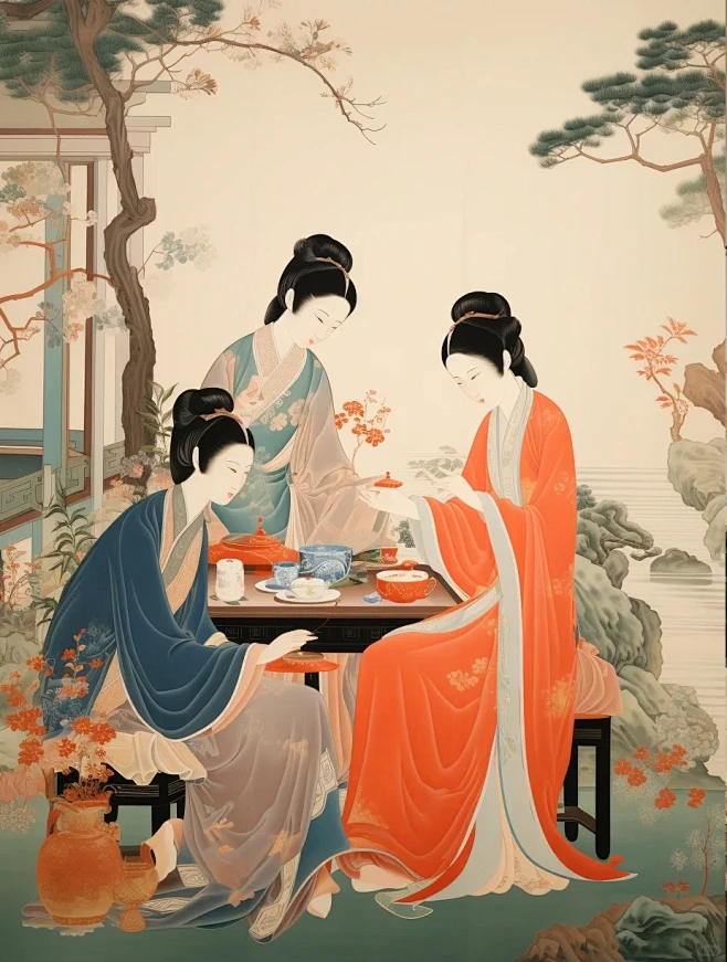 古代仕女图图片_娴画像图片素材-花瓣网