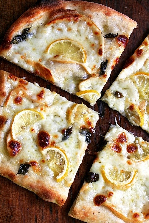 pizza with lemon, sm...