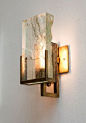 Wow!  Incredibly beautiful, rubbed bronze and glass sconce by Lianne Gold.