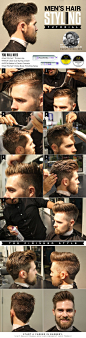 #发型##男士发型#A Hair Styling Tutorial for the modern-day haircut.: 