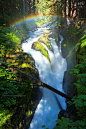 Sol Duc Falls in Olympic National Park, Washington #美景# #素材# #壁纸#