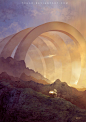 Sunset on Kepler 5, Sylvain Sarrailh : Early concept for scifi project. 4 hours of work