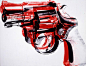 Andy Warhol (American, 1928-1987)       Gun, 1981       acrylic and silkscreen ink on linen       70 x 90 x 1 1/4 in. (177.8 x 228.6 x 3.2 cm.)      The Andy Warhol Museum, Pittsburgh; Founding Collection, Contribution The Andy Warhol Foundation for the V