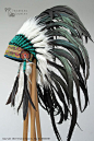 All Black Feather Headdress Gypsy Silk White by ParadiseGypsies