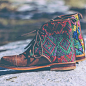 I want these so badly! Fair-trade customizable leather boots handmade in Guatemala. The fabrics that you can choose for the side panels are gorgeous. - Guate Boot Experience | Teysha