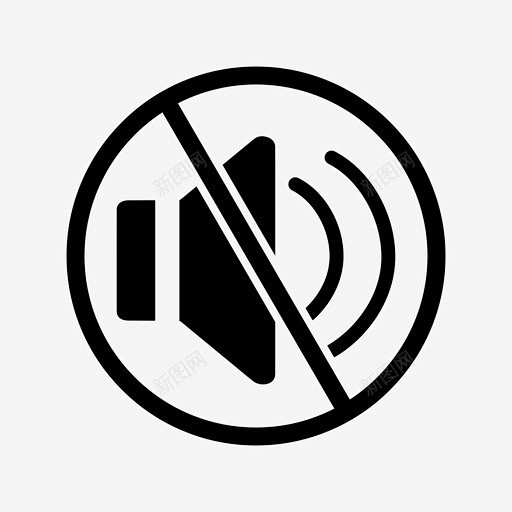 静音噪音声音图标 页面网页 平面电商 创意素材