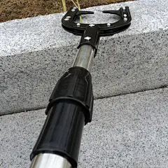 厂家批发 直柄防暴脚叉 安防防卫用伸缩防护防爆钢叉 安保抓捕器