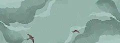 手绘海燕雨中飞翔背景图背景图片素材