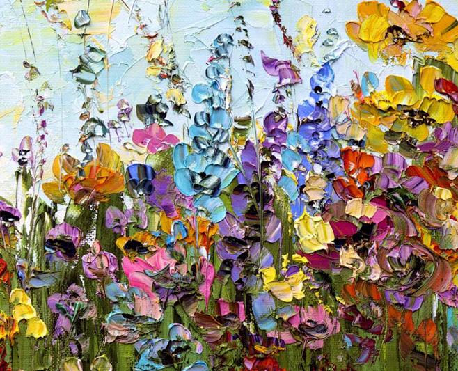 春意盎然春天抽象画作品大全3