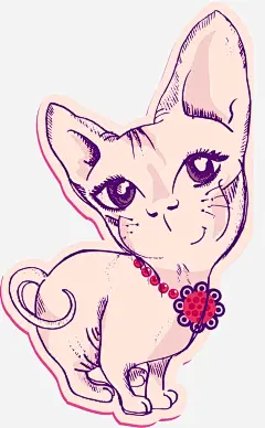 抽象猫矢量图高清素材 免费下载 页面网页 平面电商 创意素材 png素材