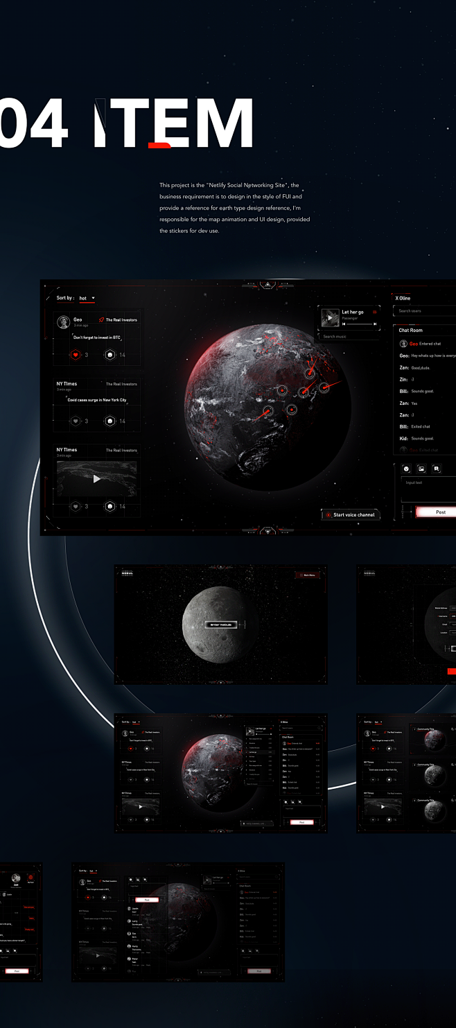 3D animation city Data data visualization earth FUI HUD map Technology-花瓣网