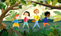 Disney's Make Time To Play : A collaboration with Mina Song and Liam O'Connor of Picnic London. 'Make Time To Play' features a handful of short animations to encourage children to be be more active, to explore more and discover their surroundings. Each ch