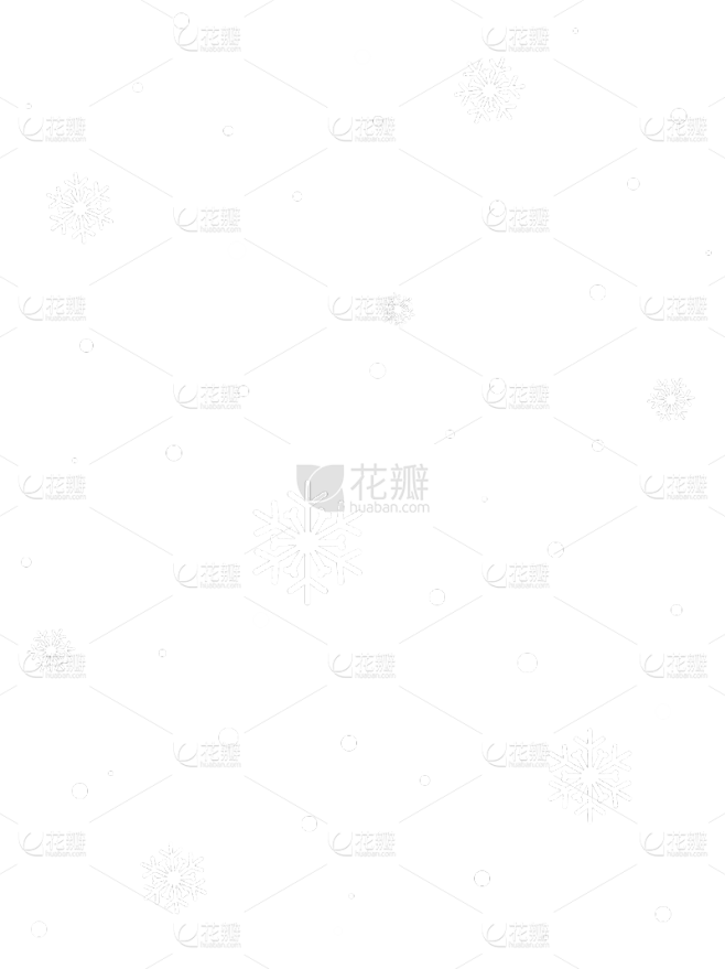 气象系列通用简笔手绘雪花飘落贴纸 