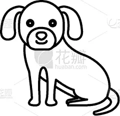可爱的,宠物,狗,图标,分离着色,纯种犬,动物,矢量,装饰,训练