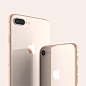 iPhone 8 : iPhone 8 的设计焕然一新，机身前后皆采用坚固的玻璃面板，并配备更先进的摄像头、强大的全新芯片 A11 仿生，以及无线充电技术。