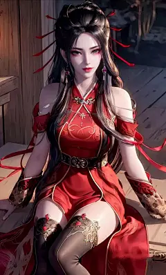 动漫女神殿AI绘画之《天行九歌》妖娆的焰灵姬超美超清壁纸二-今日头条