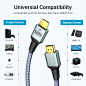 Amazon.com: 4K 60Hz HDMI Cable, 6.0 ft AINOPE High Speed 18Gbps HDMI 2.0 Cable, 30AWG 3D 2160p 1080p Ethernet Nylon Braided HDMI Cord - Compatible Audio Return(ARC) UHD TV, Box PS4/3 4K Fire Netflix LG Samsung: Industrial & Scientific