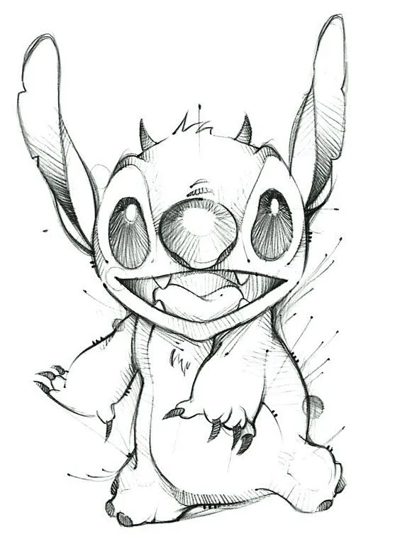 drawing of stich – prodigalpressco sketch drawing - Sketch Drawing # ...