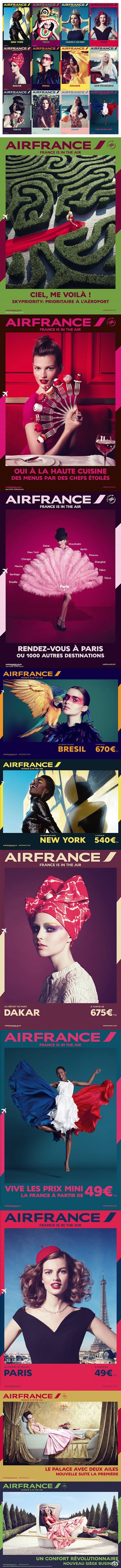 充满法式风情的法航海报-法国航空最近拍摄...
