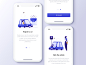 Parking App ethworks parking app parking car aplication app vector flat ui illustration design