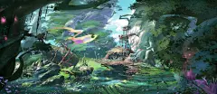 彩虹系列—生活在巨树皮上的鱼灵_SIRUO-王鼎__插画师作品_涂鸦王国gracg.com