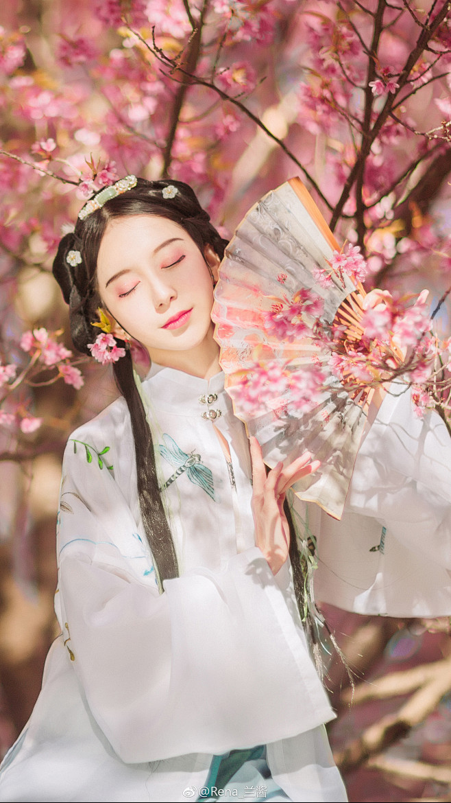 东邻有佳人，雅致异凡俗。
层层围珠玑，团...