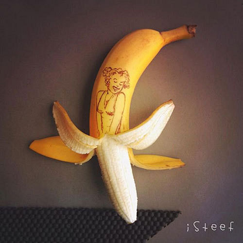 创意立体 海报 性感的香蕉