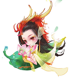 一只想做锦鲤的芋采集到q版人物/免抠/女/古代