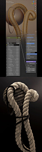 Blender麻绳节点材质文件 （blend） 