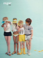 Chloe, Zoe, Arnau & Aleix from Sugar Kids for Hooligans Magazine by Eva Bozzo.