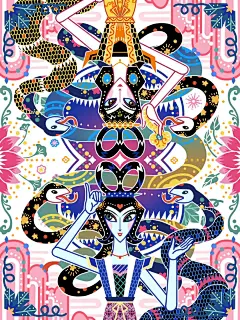 蛇年｜蛇精插画分享 - 小红书