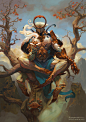 Remiel, Angel of Visions, Peter Mohrbacher : created for www.angelarium.net