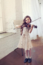 PEACE comes in MUSIC - From childhood to adults, a JOY! Photo: Little girl in dress with violin. #DdO:) - https://www.pinterest.com/DianaDeeOsborne/peaceful-people/ - PEACEFUL PEOPLE. Notice the lovely flowing white curtains behind her, blowing in the win