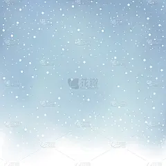 冬天下雪蓝色的背景