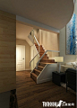最新现代风格楼梯间房屋结构设计—土拨鼠装饰设计门户