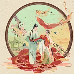 插画 牡丹亭 昆曲 文创 国风 :: Behance
