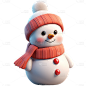 冬天冬季手绘插画雪人元素