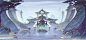 新国风场景原画——颜彩描金画风（参考花亦山心之月）