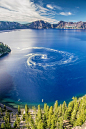 Giant Swirl At Crater Lake National Park, Oregon.