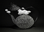 玻璃艺术家 Eunsuh Choi 令人惊叹的玻璃雕塑作品，由玻璃棒烧熔后精心堆叠而成。（choiglass.com） ​​​​