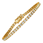 5.00 Carat Natural Diamond Tennis Bracelet G SI 14 Karat Yellow Gold For Sale at 1stDibs