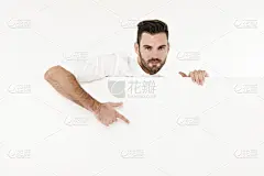 男商人,青年人,布告,空白的,办公室,贺卡,零售展示,男子气概,水平画幅,会议