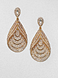 Glass Chandelier Teardrop Earrings $95.0 by Saks Fifth Avenue@北坤人素材
