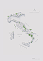 3D Relief ArtData data visualization dataviz infographic information design Italy map natural park Nature