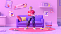 NAVER VIBE : NAVER's new music platform VIBE music app contains the slogan of 'this my vibe'. Through this, you can use the ‘Exciting’It was selected as a visual keyword, and it expresses the exciting flow of music by expressing the characters riding on t
