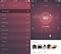 iOS7系统 iphone UI QQ音乐app软件界面设计psd分层素材下载 #网页# #素材#
