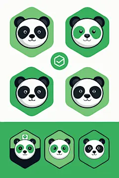 大熊猫矢量插画素材