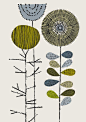 Embroidery Flowers Wheat, limited edition giclee print