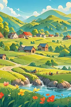 海报传统节气插画-LoRA-音乐盒饭-LiblibAI